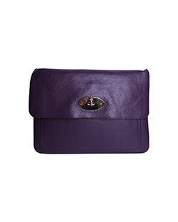 Bayswater Sleeve, Grained Leather, Purple, 14